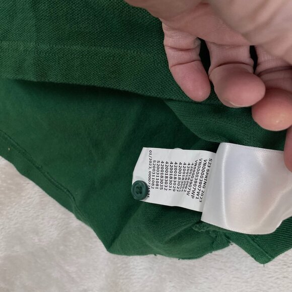 Vans Mens Green Polo Shirt Medium Loose Fit 100% Cotton Classic Casual Style - Picture 7 of 11